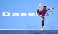 Felix Auger-Aliassiem at the 2022 Swiss Indoors.